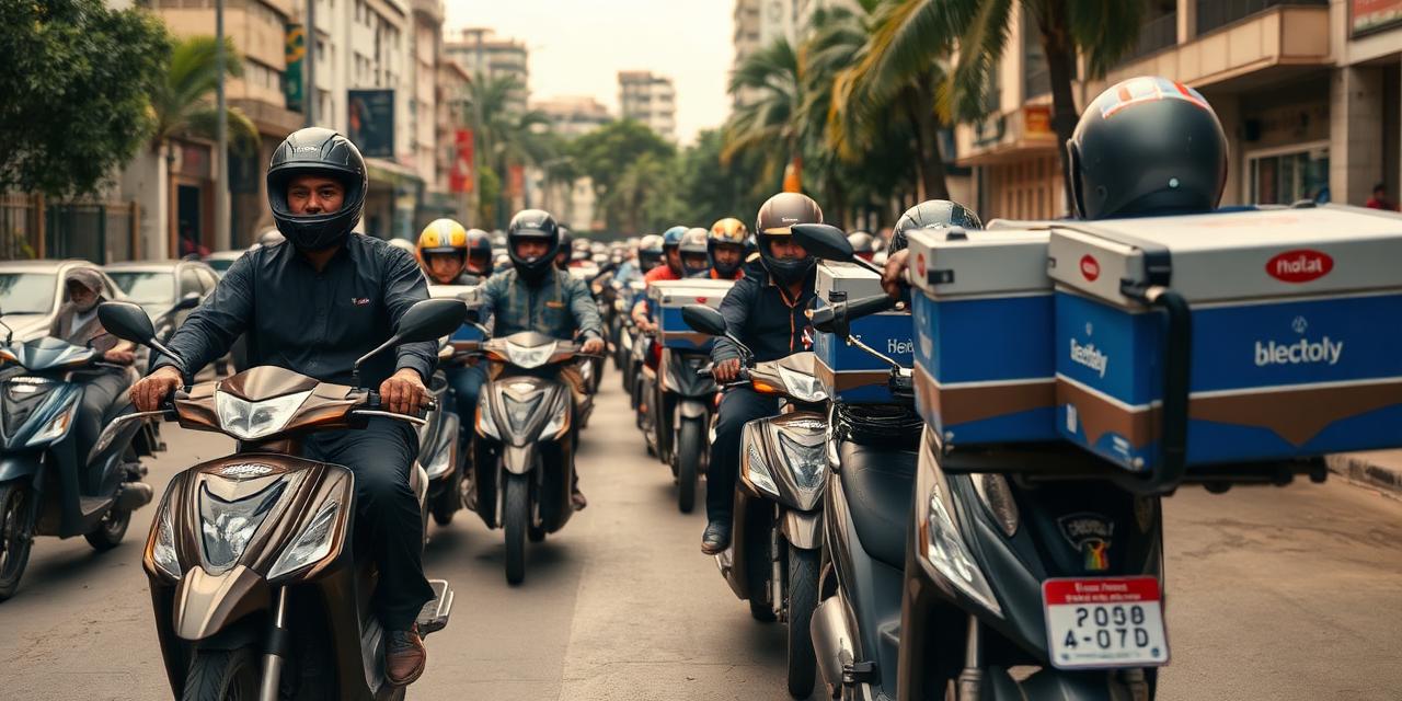 Livreur en moto suivi par un mini traceur GPS GDF Africa dans une rue d'Abidjan