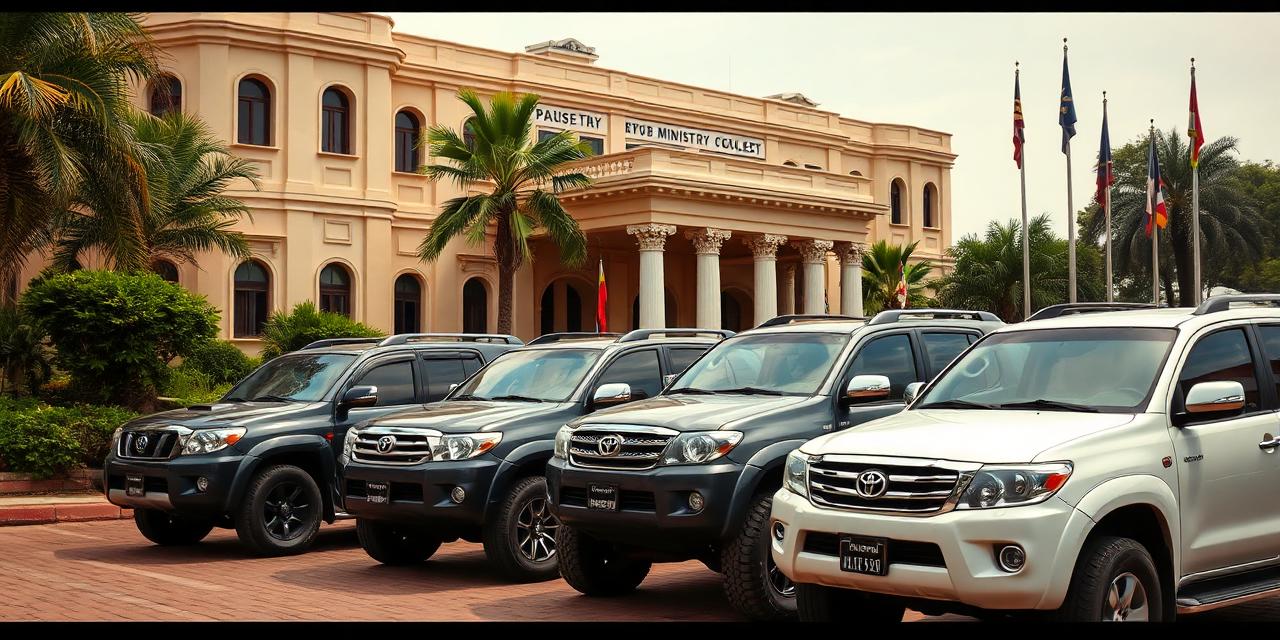 Véhicules de service d'une administration publique ouest-africaine équipés de traceurs GPS GDF Africa