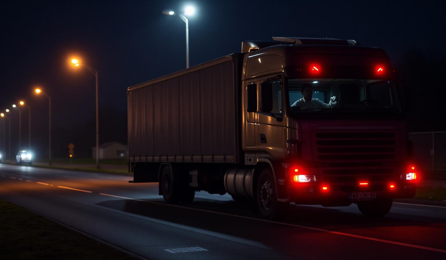 Camion de transport sécurisé par un dispositif anti-vol GPS sur un axe routier d'Afrique de l'Ouest